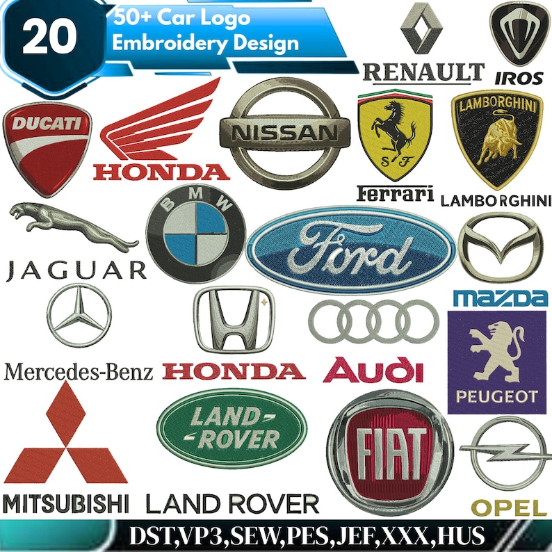embroidery design, car logo, car badge, manufacturers logo, brother embroidery, manufacturer logo, car embroidery, logo embroidery, car embroidery logos, embroidery designs, car brand logos, supercar embroidery, pes embroidery