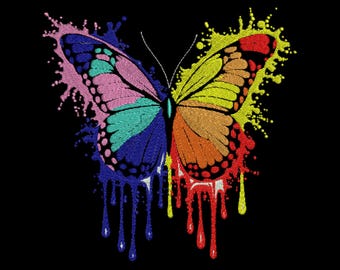 Schmetterling Stickdatei, bunte Schmetterling Stickerei, Ton Schmetterling, Mini Schmetterling Design, Schmetterling Silhouette, Maschinenstickerei