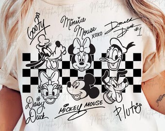 Mickey y sus amigos SVG PNG DXF: Diseño para vacaciones familiares (Descarga digital)