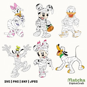 Halloween Mummy Mickeyy And Friends Svg Bundle, Trick Or Treat Svg, Spooky Vibes Svg, Halloween Family Trip Svg, Halloween Svg