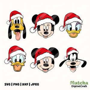 Mickeyy and Friends Christmas Svg Bundle, Family Xmas Trip Png Svg, Christmas Family Trip svg, Very Merry Xmas Santa Mickeyy Mouse Svg Png
