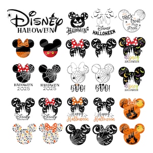 Halloween Mouse And Friends Svg Bundle, Trick Or Treat Svg, Spooky Vibes Svg, Halloween Family Trip Svg, Halloween Svg