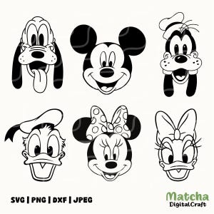 Paquete SVG de Mickey y sus amigos: Diseño de vacaciones familiares (descarga digital)