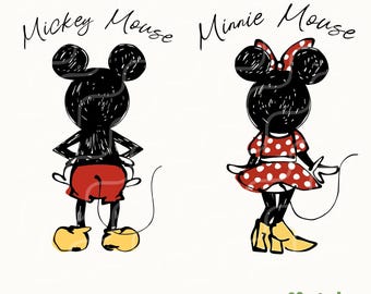 Mickey y sus amigos SVG PNG DXF: Diseño de vacaciones familiares (Descarga digital)