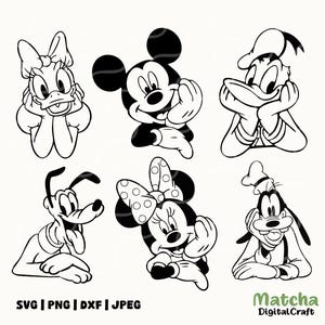 Paquete SVG de Mickey y sus amigos: Diseño de vacaciones familiares (descarga digital)