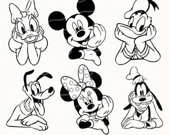 Paquete de archivos SVG de Mickey y sus amigos: Diseño para vacaciones familiares (Descarga digital)