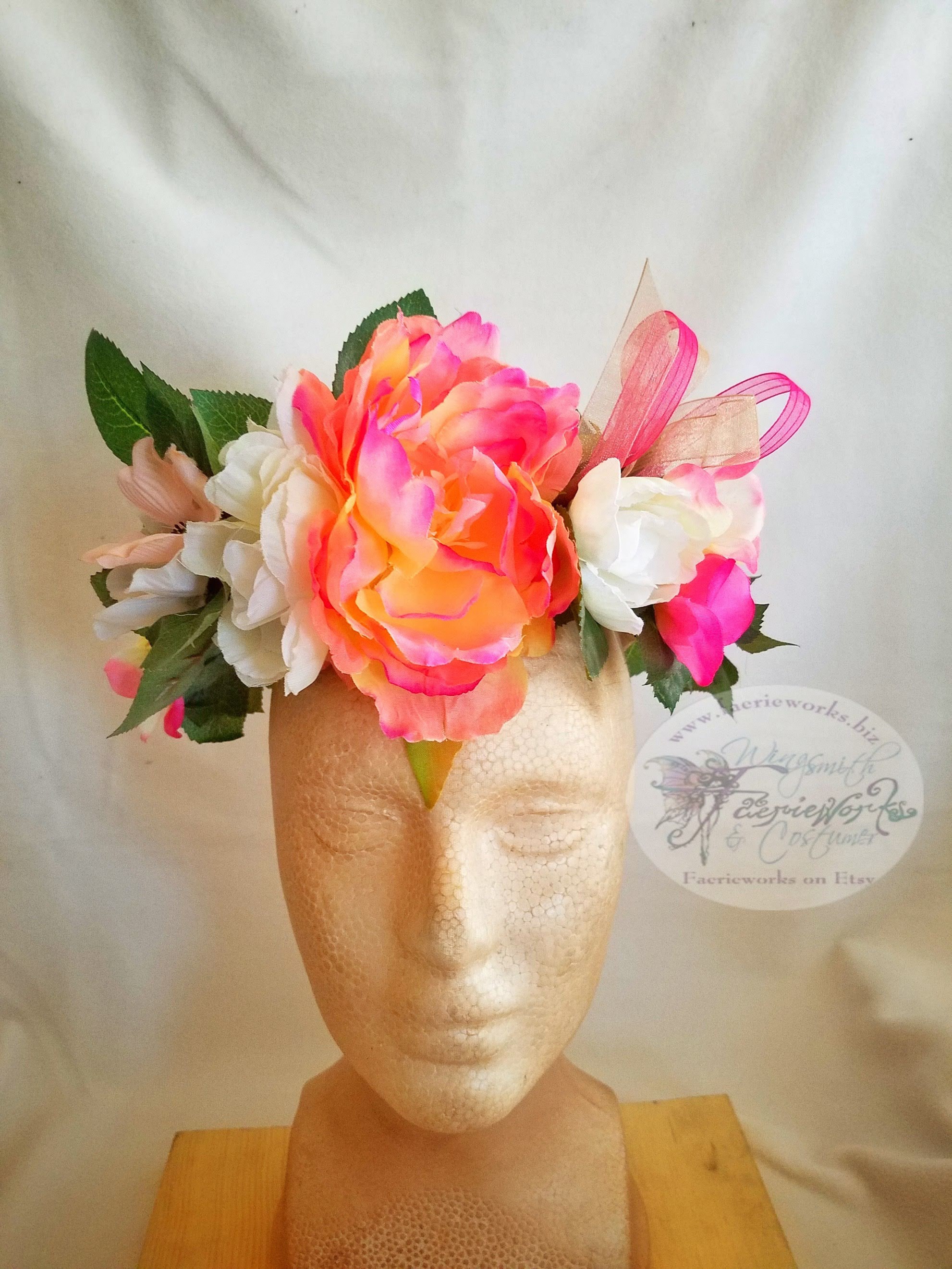 Tocado de flores de primavera Fairy Crown Faery Queen Cosplay Halloween Costume Fair Festival