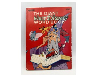 The Giant Walt Disney Word Book Paperback 1972 US Ed Illustrated Golden 1971