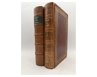 Leopold Von Ranke Popes of Rome 2 Volume Set Leather Hardcover 1846 Blackie Son