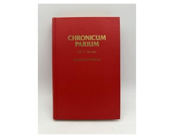 Marmor Parium Felix Jacoby Hardcover Ares Press 1980 Fold Out Greek Inscription