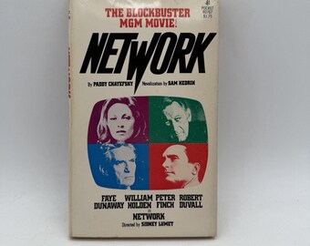 Network Movie Tie-in Paperback Paddy Chayefsky Sam Hedrin Paperback 1976