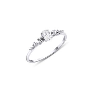 14k Gold Diamond Oval Ring, Cluster Diamond Ring, Oval Cut Bridal Ring, Diamond Bridal Ring, Diamond Wedding Band, Engagement Ring