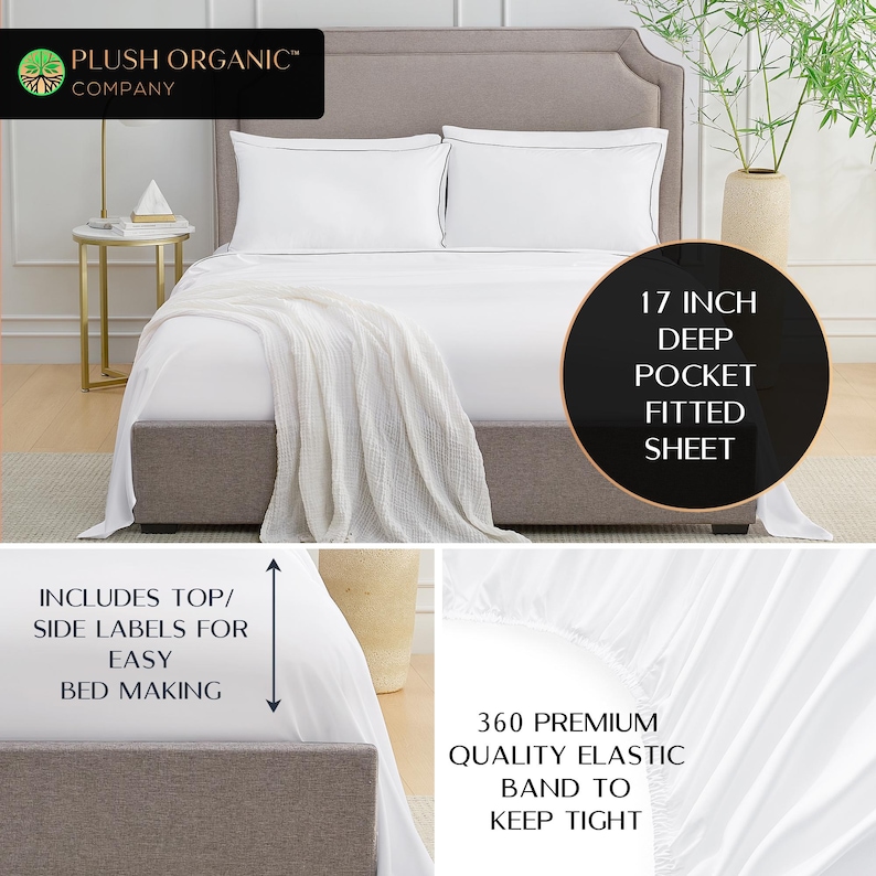 Organic Bamboo Viscose 4 Piece Luxury Sheet Set - Thumbnail 4