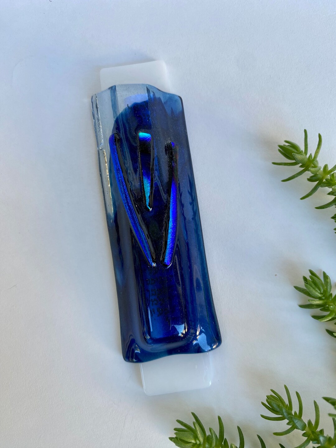 Cobalt blue Mezuzah, Modern Blue Glass Mezuzah Case, Small Mezuzah, Jewish Wedding Gift, Housewarming Gift, Bar Mitzva, Bat Mitzvah Gift - Etsy