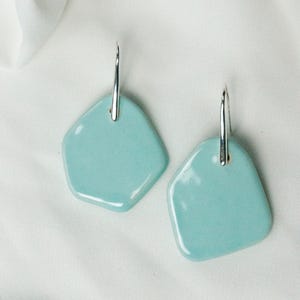 Elegant Earrings, Handmade Earrings, Ceramic Jewellery, Wedding Earrings, Blue Earrings