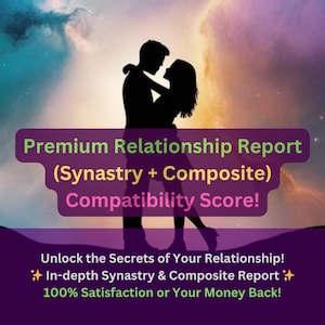Love Compatibility Astrology Report | Synastry & Composite Reading | Twin Flames, Soulmates, Birth Chart Love Match, 150+ Page PDF