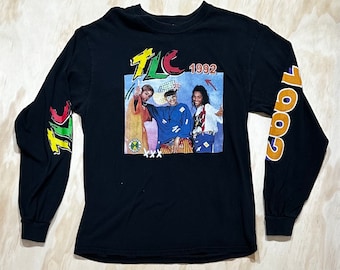 VTG 1990s TLC/Cross Colours Long Sleeve- 1992 TLC Hip Hop Merchandise