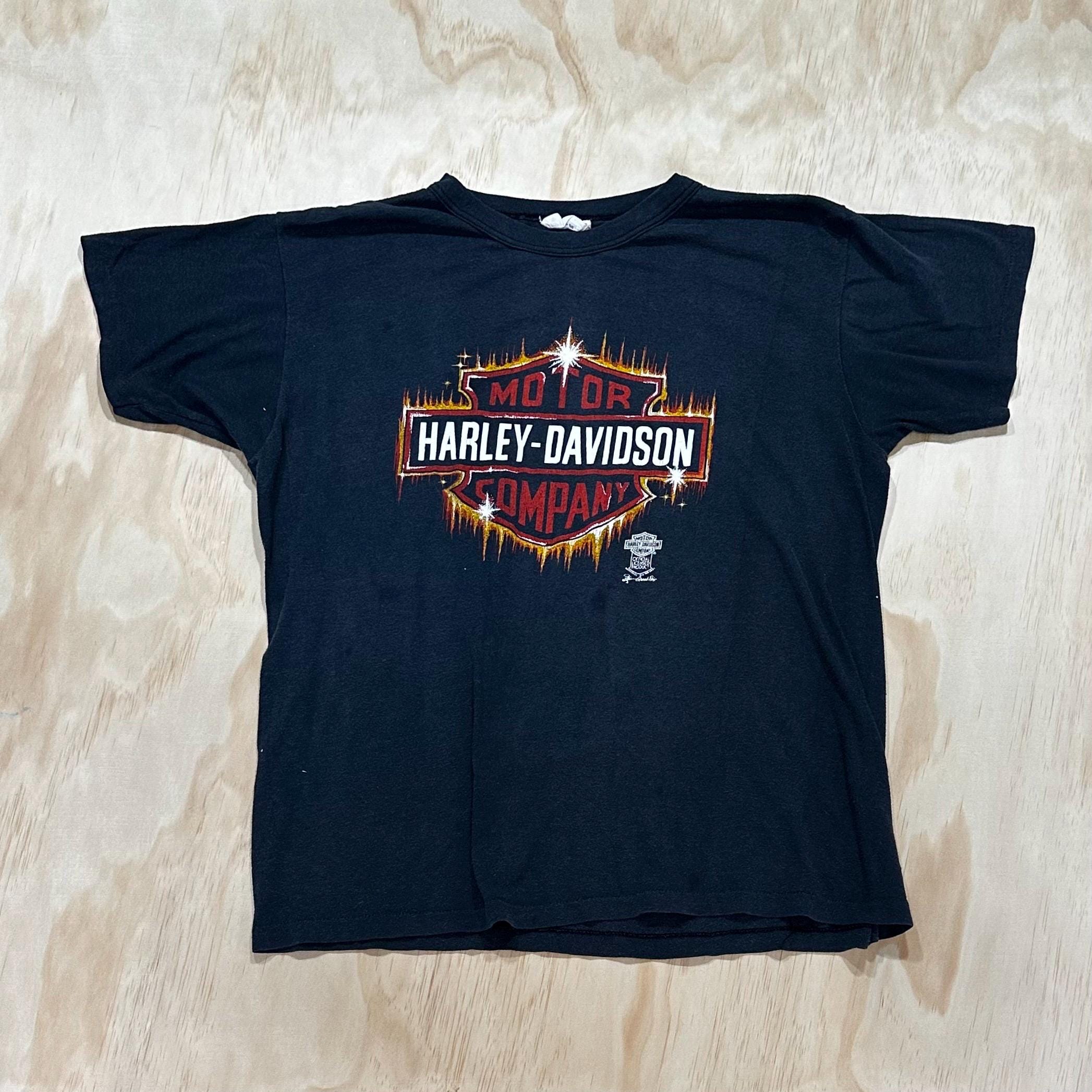 VTG 1980s Harley Davidson Single Stitch T-Shirt • Sanguinet & Dorchester • Grand Prix tag