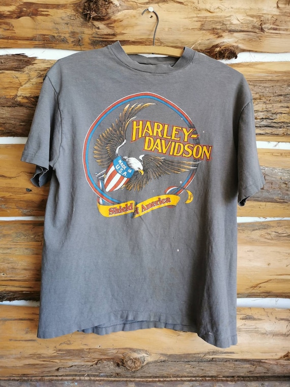 VTG 1990s Collectors Harley Davidson T-Shirt- Ame… - image 1