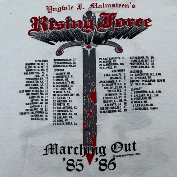 VTG 1985 Yngwie Malmsteen Rising Force tour shirt - image 9