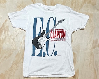 VTG 80s Eric Clapton 25th Anniversary T-Shirt from 1988