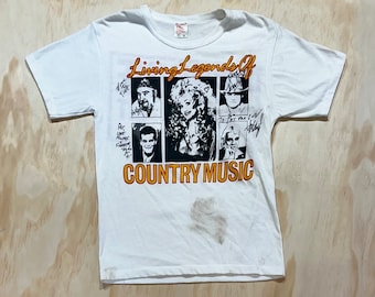 Vtg RARE 90s SIGNED Living Legends of Country music • Genuine Counterfeit Tour 1991 T-shirt
