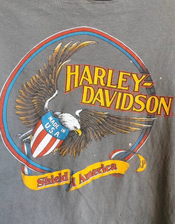 VTG 1990s Collectors Harley Davidson T-Shirt- Ame… - image 2