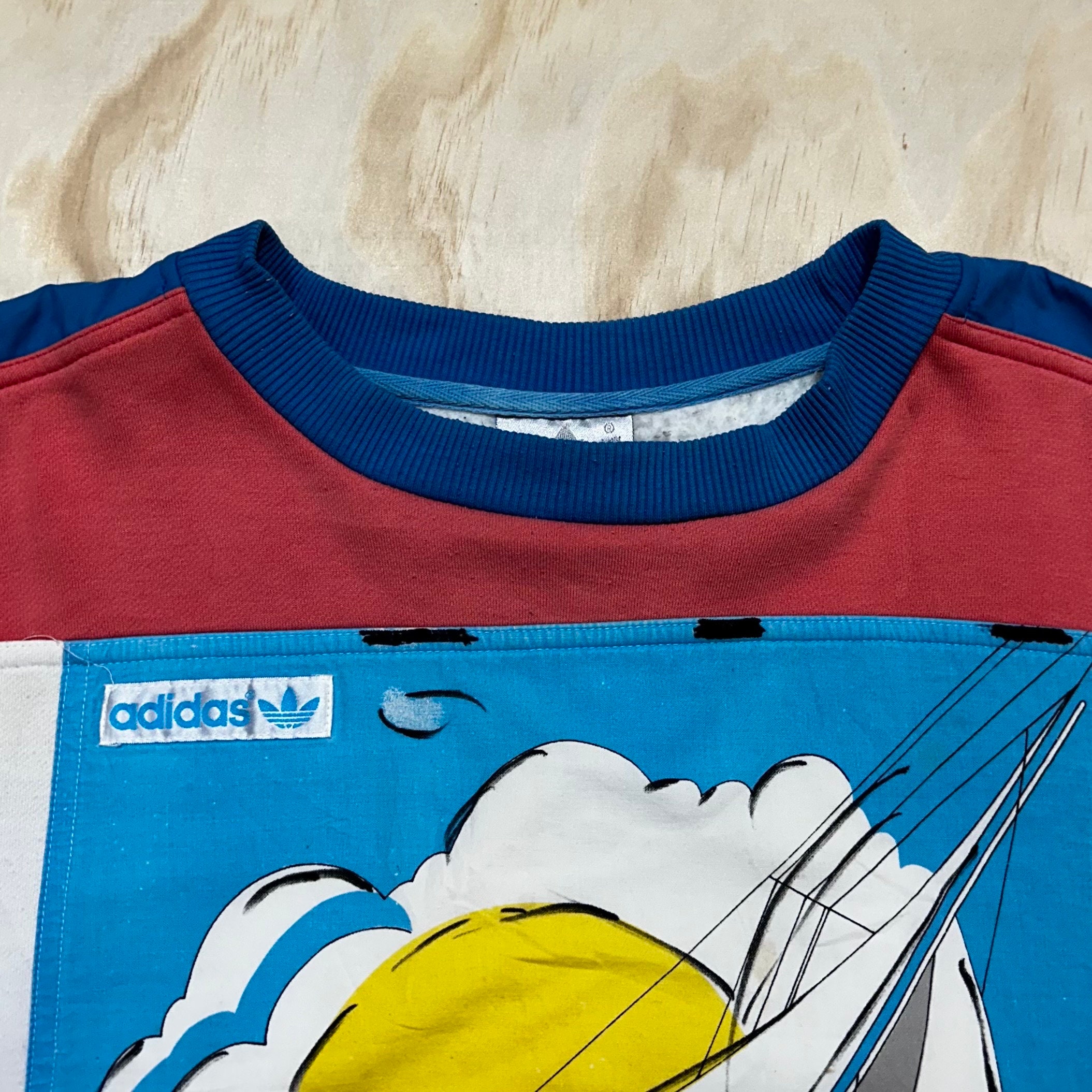 VTG 80s ADIDAS Crewneck • Regatta Sailing Sweatshirt • Large