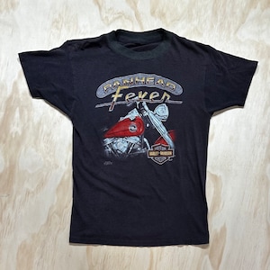 VTG 1980s RARE 3D Emblem Harley Davidson &#39;Panhead Fever&#39; T-Shirt- Single Stitch 50/50