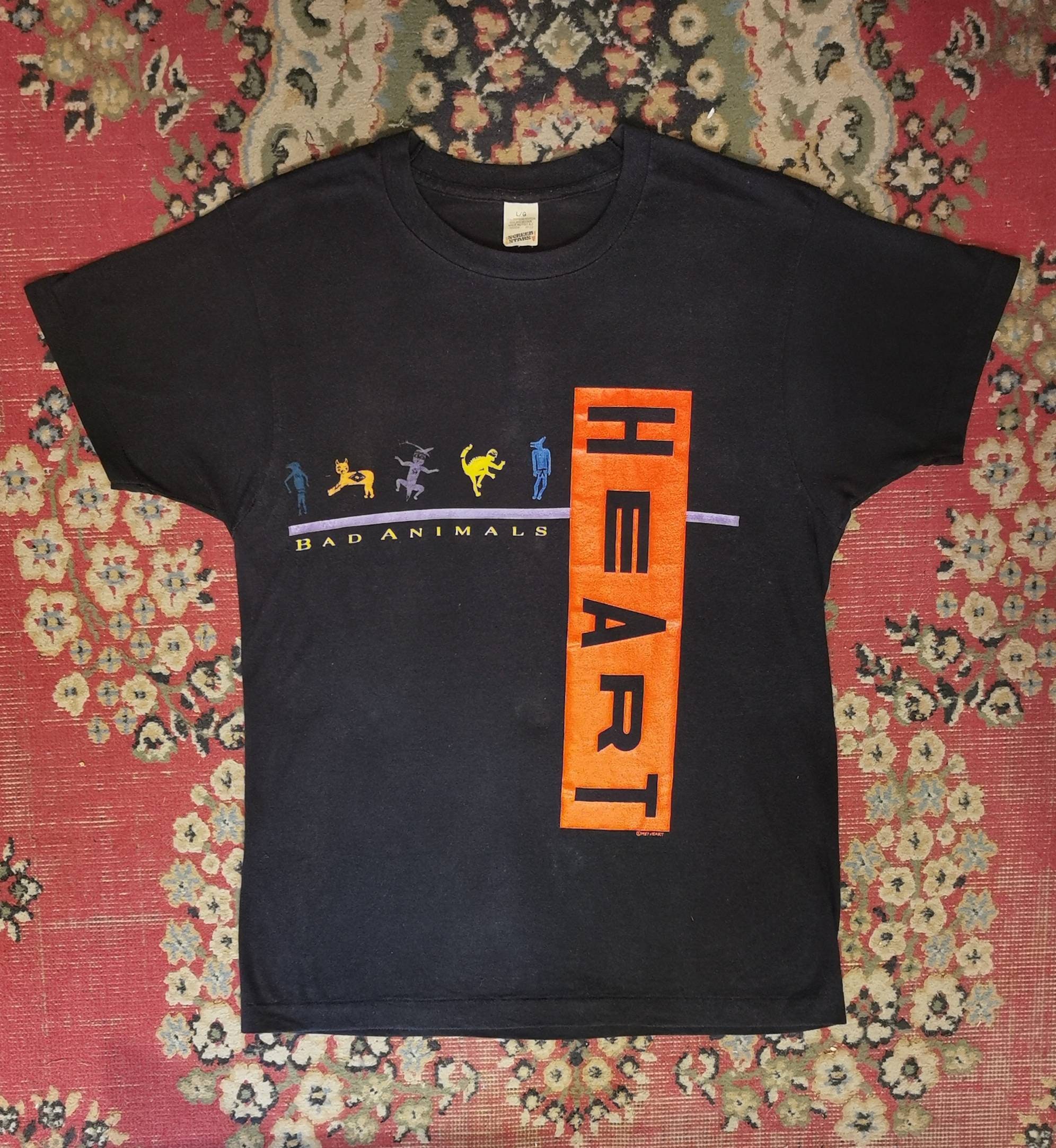 VTG 1980s Heart 'bad Animals' World Tour T-shirt- Screen