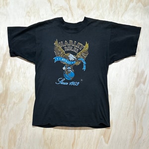 VTG 1980s Harley Davidson Holoubek Eagle T-Shirt Made in USA