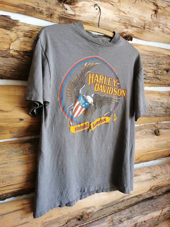 VTG 1990s Collectors Harley Davidson T-Shirt- Ame… - image 7