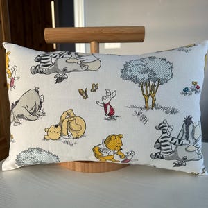 Pooh Bear and Friends Pillow with Removable Washable Cotton Cover, 12" x 16".