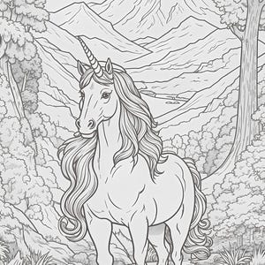 Fantasy Character Unicorn Coloring Pages Develop Your Child's Creativity and Imagination
