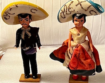 Mexican folk art dolls 1970s