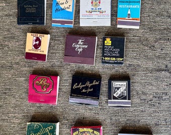 Lot of 13 matchbooks-restaurants and hotels 60s-70s