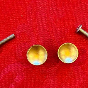 2 1960s brass drawer pulls