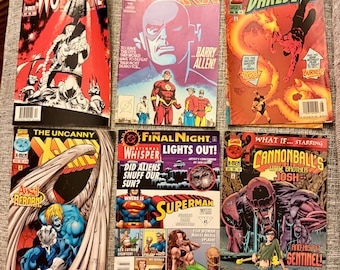6 1990s Xmen, Superhero Comic books