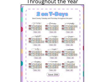 A4 Annual Saving Challenge / Budgeting / Lower Budget