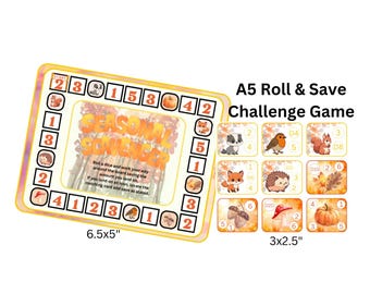 A5 Roll and Save Dice / Card Game / Budgeting