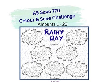 A5 Rainy Day Saving Challenge / Save 770 / Budgeting