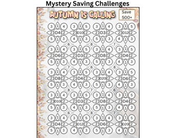 A4 Autumn Mystery Saving Challenge / Save 500+ / Budgeting