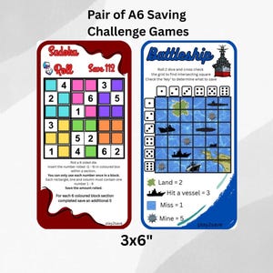Two A6 Dice Saving Challenge Games