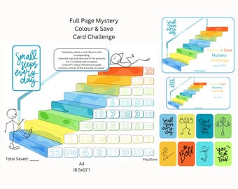 Full Page / A4 Mystery Save Challenge / Amounts to 20