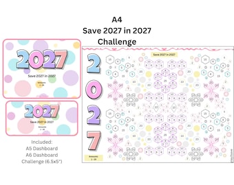 Save 2027 in 2027 A4 Saving challenge / Tracker