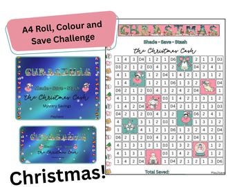 A4 (8.5x11") Christmas Mystery Saving Challenge / Lower Amounts / Budgeting