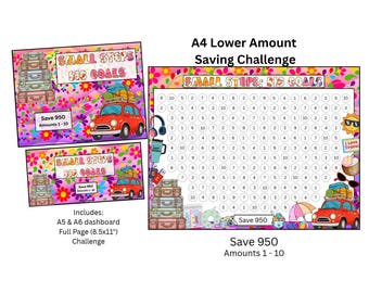 Full Page (8.5x11") Save 950 Challenge / Budgeting