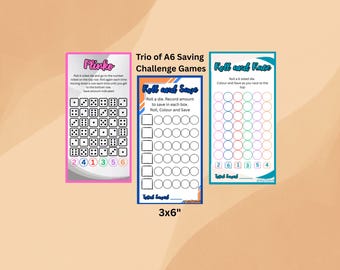 Trio of A6 Dice Saving Challenge Games