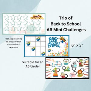 A6 Mini Back to School Saving Challenge Set For Any Budget