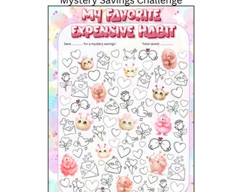 A4 (8.5x11") Mystery Colour and Save Challenge / Budgeting